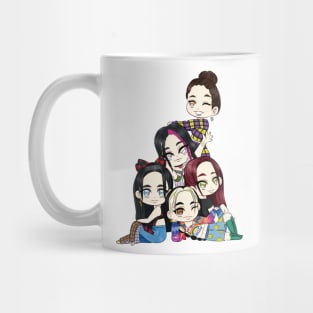 chibi style design of the group itzy Mug